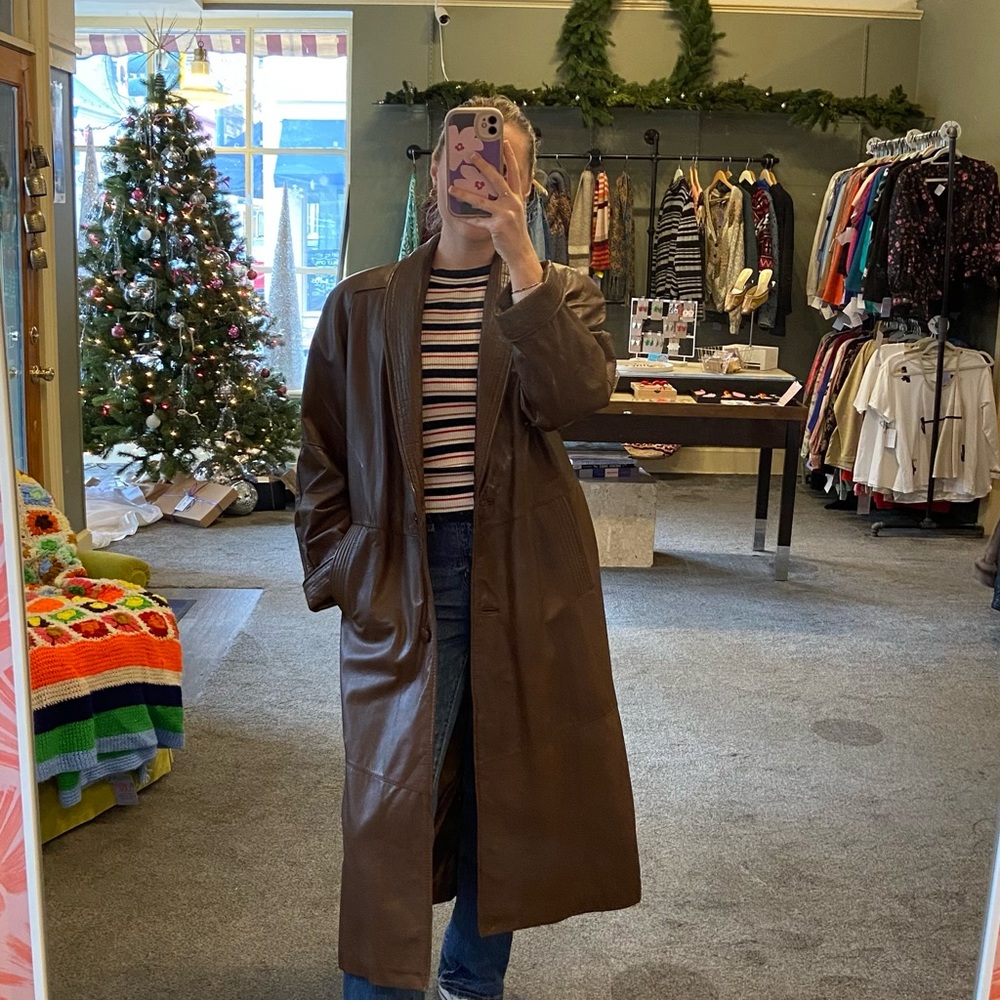 100% Leather - Vintage Pelle Trench-Coat
